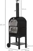 A diagram of an outdoor pizza oven with dimensions indicated. Produktbild-Vorschau