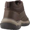 Rear view of a brown and black Skechers men's boot. Voir les images du produit