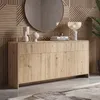 FineBuy Sideboard Eiche Nachbildung 155cm Kommode mit 3 Produktbild-Vorschau 1