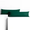 Two dark green body pillows are placed on white platforms against a white background. Produktbild-Vorschau