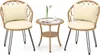 A set of patio furniture including a small table and two chairs, displayed on a white background. Podgląd zdjęcia produktu