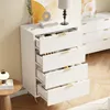Commode Blanche Moderne à 4 Tiroirs, Pieds Et Poignées Voir les images du produit 9
