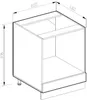Herdumbauschrank Vicco R-Line Weiß 60 cm J-Shape, ohne Produktbild-Vorschau 2