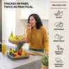 eluno: vassoio portafrutta, cestino del pane angolare a due Anteprima dell’immagine prodotto 2
