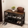 Panca porta scarpe Relaxdays, per 6 paia di scarpe, A x L x Anteprima dell’immagine prodotto 2