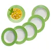 6er Set Variant Grün Suppenteller bunt tiefe Teller Pasta Produktbild-Vorschau 1