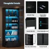 OKWISH Vitrine - Armoire de Rangement avec Porte en Verre Voir les images du produit 6