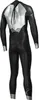A back view of a black and silver wetsuit. Produktbild-Vorschau