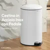 CASABEL Pattumiera da Cucina Rotonda 50L, Inox Anteprima dell’immagine prodotto 2