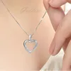 Herz-Kette Silberkette mit Herz-Anhänger, Schmuckset Damen 45cm I Weiss Produktbild-Vorschau