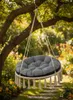 Rundes Gartenkissen 130 cm Grau – wasserabweisendes Outdoor Produktbild-Vorschau 8
