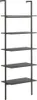 vidaXL Žebříkový regál s 5 policemi černý 64x35x185 cm Náhled obrázku produktu 1
