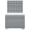 Boxspringbett mit Matratze Hellgrau 100x200 cm Stoff, Produktbild-Vorschau 6