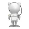 A white astronaut figurine standing on a gray base, viewed from the back. Produktbild-Vorschau