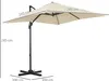 Outsunny Parasol déporté carré inclinable manivelle avec Voir les images du produit 3
