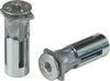 Two metal anchors with screws are shown against a white background. Produktbild-Vorschau