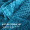 A close-up of a teal-colored plush blanket with a textured pattern. Náhľad obrázku produktu