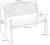 DEGAMO Gartenbank Parkbank Bank OXFORD 2-sitzer, Aluguss Produktbild-Vorschau 7