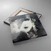 Bild auf Leinwand - Leinwandbild - Frau Gesicht - 40x40cm - Produktbild-Vorschau 2