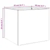vidaXL Fioriera argento 42x40x39 cm Acciaio zincato Anteprima dell’immagine prodotto 7
