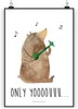 Mr. & Mrs. Panda Bild Bär Gitarre DIN A5 - Weiß - Geschenk, Produktbild-Vorschau 1