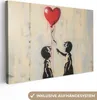 Wanddeko 120x80 cm - Banksy - Straßenkunst - Luftballon - Produktbild-Vorschau 1