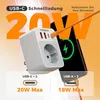 TESSAN 2 Stück Klappbarer USA Adapter Steckdose mit 2 USB C Produktbild-Vorschau 4