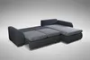Ecksofa Bettfunktion Couch Graue Polster Couchen Textil Produktbild-Vorschau 1