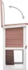 A side view of a wooden rabbit hutch with its roof open. Anteprima dell’immagine prodotto