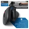A vertical mouse is shown with marketing text and a hand using a similar mouse in the background. Produktbild-Vorschau