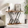 A console table with decorative items and a lamp in a living room setting. Podgląd zdjęcia produktu