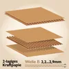 Diagrams illustrating the layers of corrugated cardboard. Produktbild-Vorschau