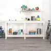 vidaXL Pracovní stůl bílý 180x50x80 cm Borovicový masiv Náhled obrázku produktu 3