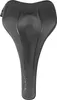 A black bicycle saddle is shown from a top-down perspective against a white background. Produktbild-Vorschau
