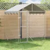 vidaXL Cuccia per cani da esterno con tetto Silver 2x2x2,5 Anteprima dell’immagine prodotto 2