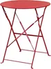 Bolero runder klappbarer Terrassentisch Stahl rot 60cm Produktbild-Vorschau 1