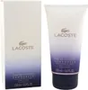 Lacoste Sensuelle Body Lotion in Tube mit Farbverlauf von Weiß zu Violett, daneben die passende Verpackung im gleichen Design. Náhled obrázku produktu