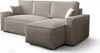 Ecksofa AMRO Schlafsofa mit Bettkasten CORD Stoff (Beige) Produktbild-Vorschau 3