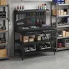 HOMCOM Werkbank 122 x 61 x 156 cm Arbeitstisch mit Produktbild-Vorschau 7