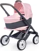 A pink and gray baby stroller on a white background. Produktbild-Vorschau