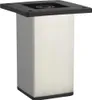 Pied meuble carré HETTICH fixe acier chromé gris Voir les images du produit 1