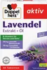 A product box for Doppelherz Lavendel Extract+Oil tablets, featuring lavender sprigs and product information. Anteprima dell’immagine prodotto