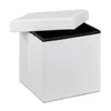 Pouf pieghevole in Pelle finta, colore: bianco Anteprima dell’immagine prodotto 3