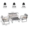 HOMAVO Gartenlounge-Set,4-Sitzer Rattansofa,dicke Produktbild-Vorschau 8