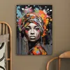 Wanddeko 60x80 cm - Frau - Graffiti - Schwarz, Leinwand Produktbild-Vorschau 5