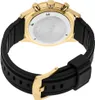 The back view of a gold and black Seiko watch with a rubber strap. Náhled obrázku produktu