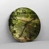 Wanduhr - Rund - Glasuhr - Wald Baum Natur - 30x30cm - Produktbild-Vorschau 4