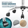CASARIA® Rollhocker mit Lehne Höhenverstellbar 10cm Produktbild-Vorschau 5