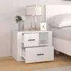 vidaXL Stolik nocny biały 60x36x45 cm materiał Podgląd zdjęcia produktu 3