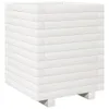Pflanzkübel Weiß 40x40x49,5 cm Massivholz Kiefer Produktbild-Vorschau 1